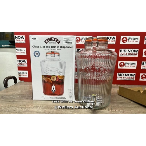 6080 - KILNER DRINK DISPENSER 8L / APPEARS NEW  / F15