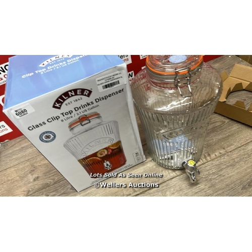 6080 - KILNER DRINK DISPENSER 8L / APPEARS NEW  / F15