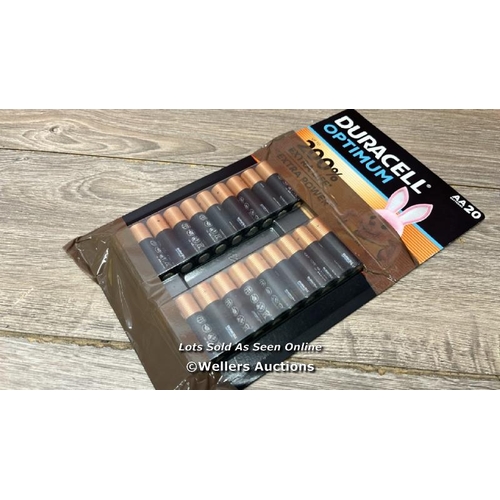 6083 - DURACELL AA OPTIMUM BATTERIES / APPEARS NEW, SEE IMAGES / F15