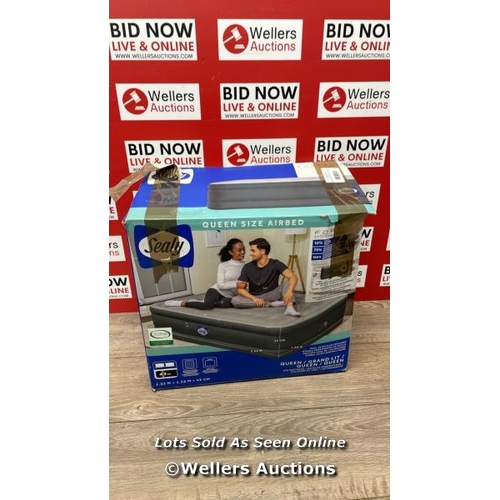 6100 - SEALY FORTECH AIRBED WITH BUILT IN PUMP / SIGNS OF USE / POWERS UP / F16A