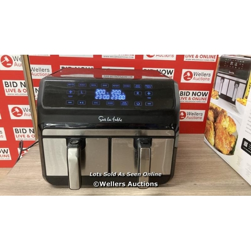 6183 - SUR LA TABLE AIR FRYER WITH X2 3.8L DRAWERS / POWERS UP / SIGNS OF USE / A10