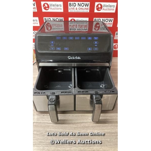 6183 - SUR LA TABLE AIR FRYER WITH X2 3.8L DRAWERS / POWERS UP / SIGNS OF USE / A10