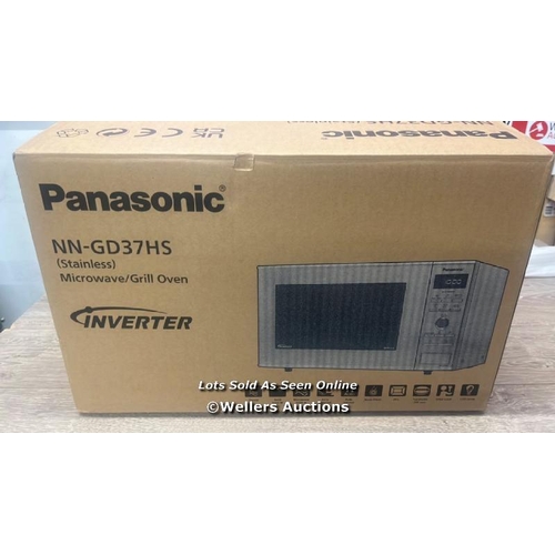 6185 - PANASONIC GRILL MICROWAVE (NN-GD37HSBPQ) / SIGNS OF USE / UNTESTED / A10