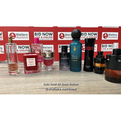 6519 - BAG OF PART USED PERFUMES AND FRAGRANCES INCL. DIOR, VIKTOR ROLF, AZZARO, GIORGIO ARMANI AND PACO RA... 