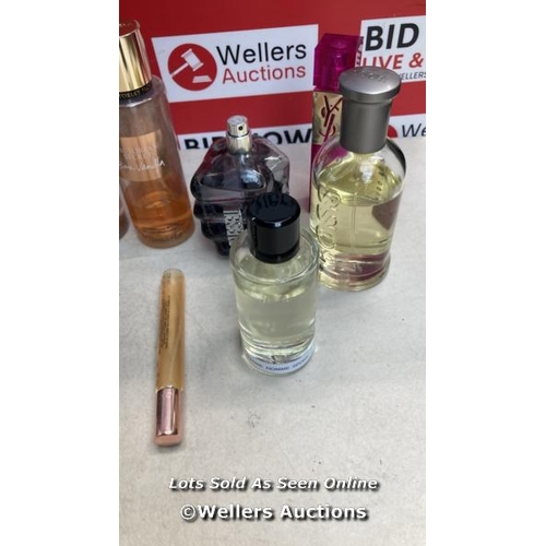 6526 - BAG OF PART USED PERFUMES AND FRAGRANCES INCL. DIOR, VICTORIA'S SECRET, DIESEL, YSL AND HUGO BOSS [0... 