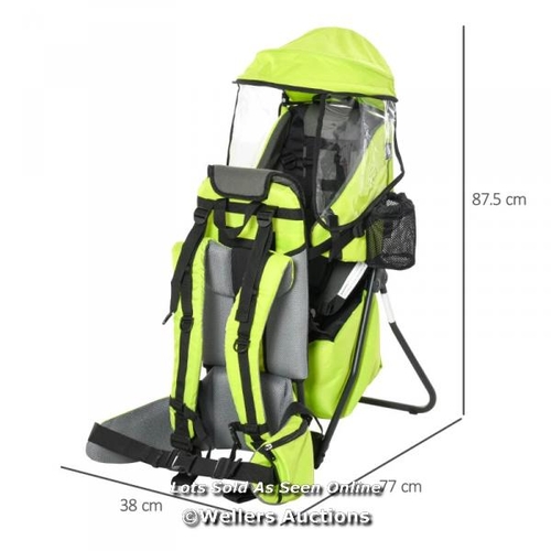 6572 - HOMCOM BABY HIKING BACKPACK CARRIER CHILD CARRIER WITH ERGONOMIC HIP SEAT DETACHABLE RAIN COVER ADJU... 