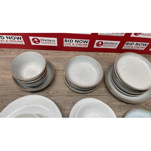 59 - OVER & BACK STONEWARE DINNERWARE SET / MIXED BOWLS AND PLATES / SEE IMAGES / MINIMAL SIGNS OF USE / ... 