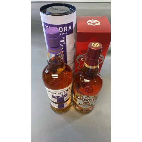9540 - X1 NEW TOMINTOUL WHISKY 40% VOL. 1L AND X1 NEW CHIVAS REGAL XII WHISKY 40% VOL. 1L