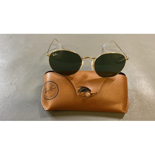 9611 - X1 RAY-BAN RB3447 ROUND METAL SUNGLASSES INCL. CASE