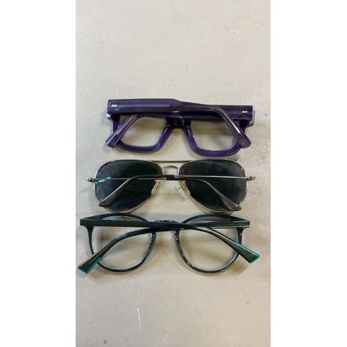 9637 - X3 GLASSES FRAMES INCL. RAY-BAN, CUBITTS AND HARMONY UNOFFICIAL