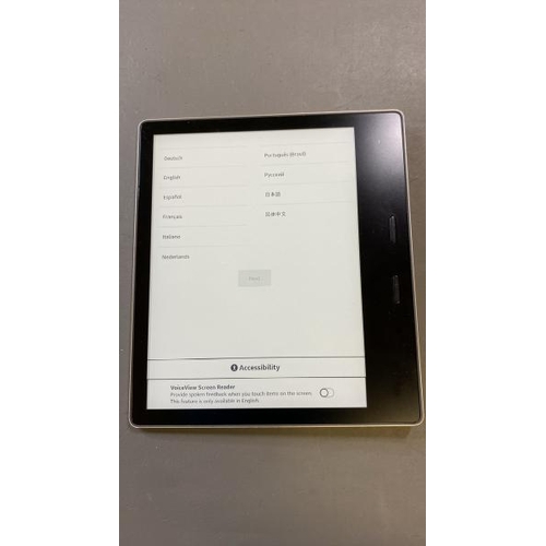 9661 - X1 AMAZON KINDLE OASIS 2 - 9TH GENERATION, MODEL CW24WI - FACTORY SETTINGS RESTORED