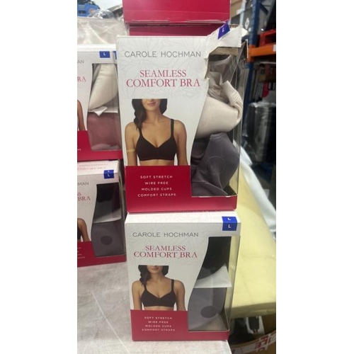 8250 - 10X BOXES OF LADIES NEW CAROLE HOCHMAN SEAMLESS COMFORT BRAS / L / B9