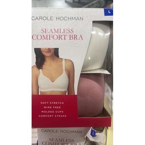 8250 - 10X BOXES OF LADIES NEW CAROLE HOCHMAN SEAMLESS COMFORT BRAS / L / B9