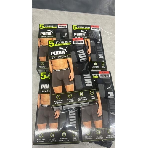 8263 - 5 PACK OF 5 GENTS NEW PUMA UNDERWEAR / M / B8