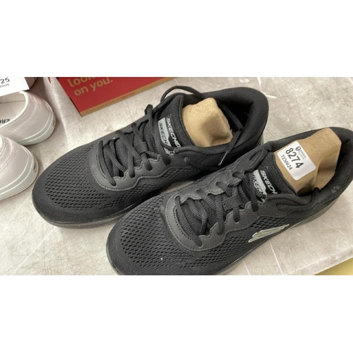 8274 - GENTS NEW SKECHERS SKECH-LITE BLACK TRAINERS / UK 9 / B11