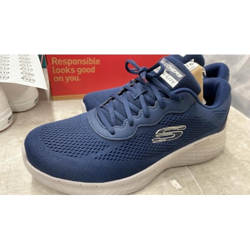 8276 - GENTS NEW SKECHERS SKECH-LITE NAVY & GREY TRAINERS / UK 11 / B11