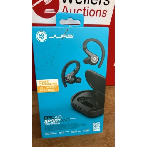 8505 - JLAB EPIC AIR SPORT ANC TRUE WIRELESS EARBUDS IN BLACK / NEW AND SEALED