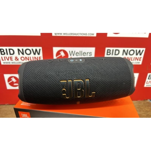 8507 - JBL CHARGE 5 WIFI PORTABLE WIRELESS SPEAKER / POWERS UP, MINIMAL SIGNS OF USE, CONNECTS TO BLUETOOTH... 