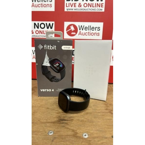 8509 - FITBIT VERSA 4 BLACK FITNESS TRACKER WATCH / UNTESTED, MINIMAL SIGNS OF USE, NO CHARGING CABLE