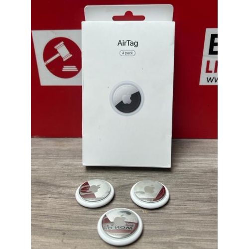 8537 - APPLE AIRTAGS / MX542ZM/A / THREE ONLY / SIGNS OF USE / UNTESTED / G68