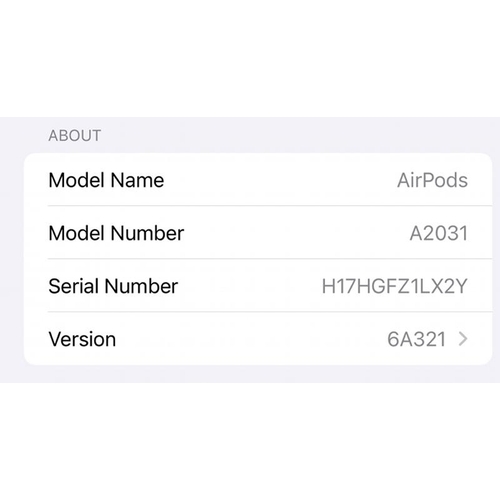 8538 - APPLE AIRPODS / 2ND GEN / WITH CHARGING CASE / MV7N2ZMA / POWERS UP & CONNECTS VIA BLUETOOTH WITH SO... 