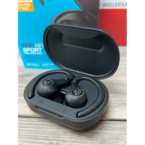 8548 - JLAB EPIC AIR SPORT ANC TRUE WIRELESS EARBUDS IN BLACK / POWERS UP & CONNECTS VIA BLUETOOTH WITH SOU... 