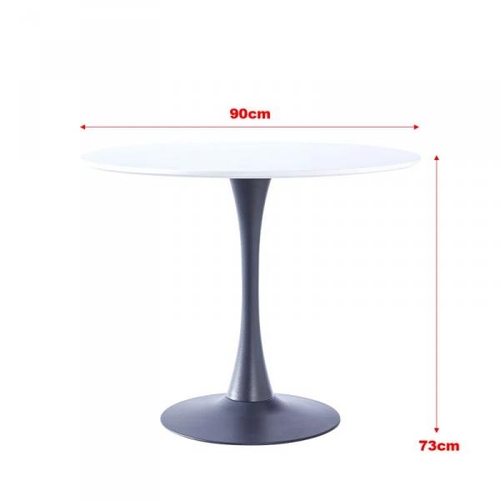 8010 - METRO LANE ZAMIR 90CM DINING TABLE / TABLE TOP COLOUR: WHITE / RRP: £113.99 / C2