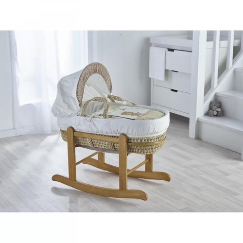 8022 - HARRIET BEE ROCHA MOSES BASKET WITH BEDDING AND STAND  / RRP: £48.01 / C2