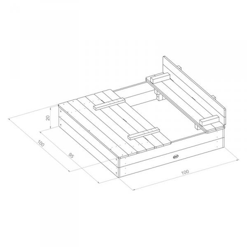 8030 - AXI ELLA 95CM RECTANGULAR SANDBOX  / RRP: £111.99 / C2