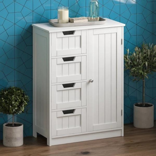 8034 - BRAMBLY COTTAGE MILANO 60CM X 81CM FREE-STANDING CABINET /  FINISH: WHITE / RRP: £65.99 / C2