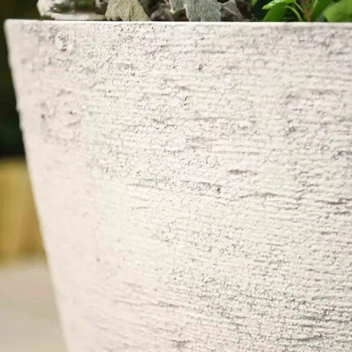 8037 - 17 STORIES STONE EFFECT LILY WHITE PLANTER 36.5CM  / RRP: �20.99 / C2