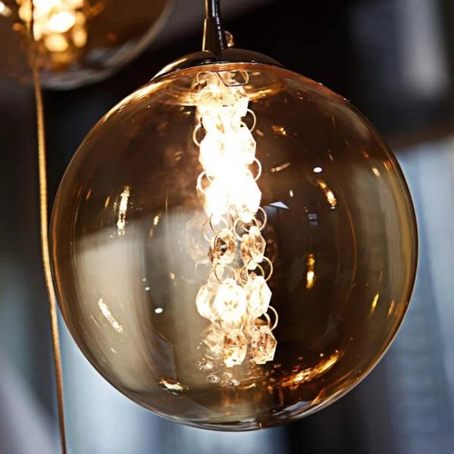 8038 - GEORGE OLIVER KATALINA 10 -LIGHT NOVELTY GLOBE PENDANT / SHADE COLOUR: AMBER / RRP: �233.99 / C2