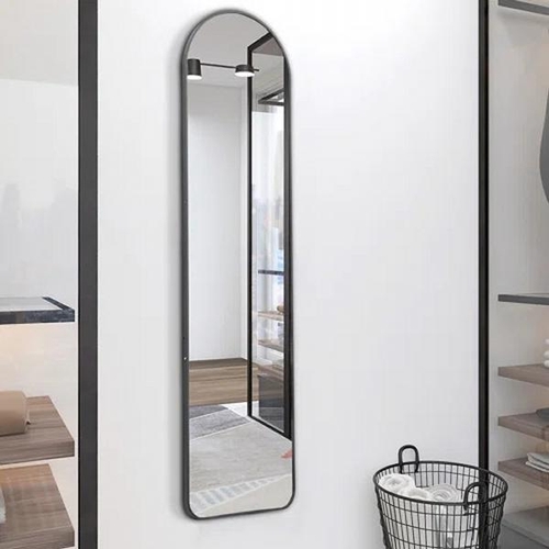 8043 - 17 STORIES LOURINDA METAL FRAMED FULL LENGTH MIRROR IN BLACK / SIZE: 160 CM H X 50 CM W / RRP: �105.... 