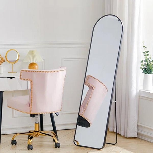 8043 - 17 STORIES LOURINDA METAL FRAMED FULL LENGTH MIRROR IN BLACK / SIZE: 160 CM H X 50 CM W / RRP: �105.... 