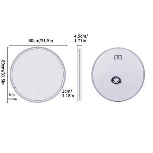 8047 - IVY BRONX ALURA ROUND LIGHTED WALL MOUNTED BATHROOM / VANITY MIRROR  / RRP: �139.99 / C2