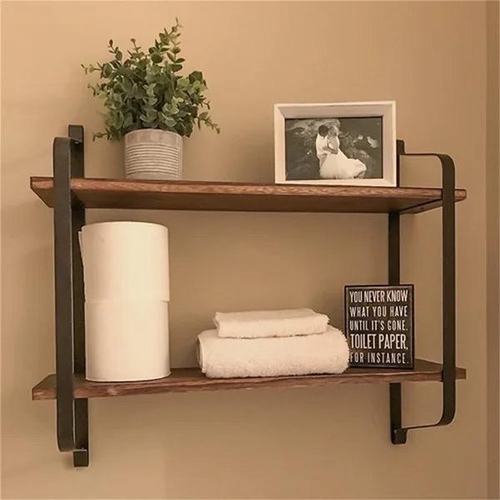 8054 - BOROUGH WHARF TIERED SHELF / FINISH: SMOKED OAK / RRP: �71.99 / C2