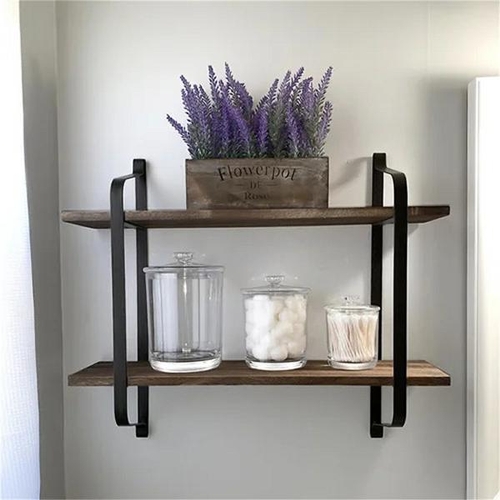 8054 - BOROUGH WHARF TIERED SHELF / FINISH: SMOKED OAK / RRP: �71.99 / C2