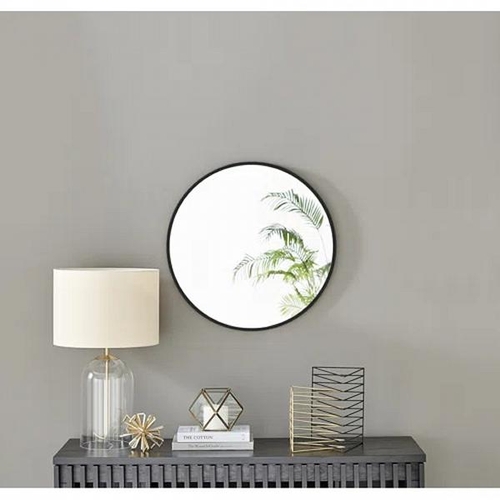 8062 - LATITUDE RUN ROUND METAL FRAME WALL MIRROR SIMPLE AND ELEGANT MODERN DESIGN / SIZE: 100CM H X 100CM ... 