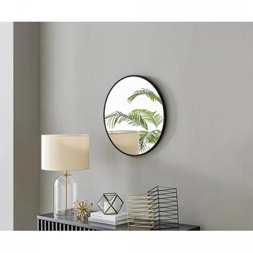 8062 - LATITUDE RUN ROUND METAL FRAME WALL MIRROR SIMPLE AND ELEGANT MODERN DESIGN / SIZE: 100CM H X 100CM ... 