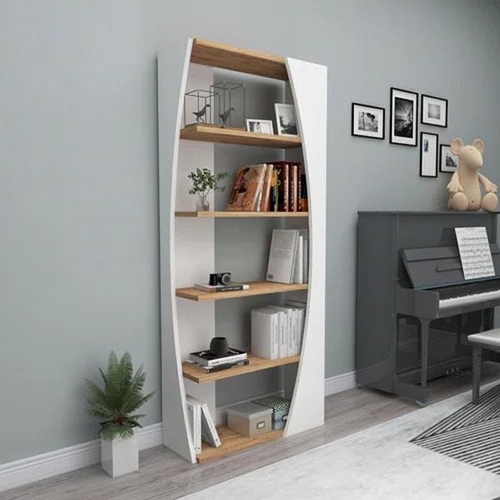 8066 - WILLISTON FORGE BOOKCASE / COLOUR: ATLANTIC PINE/WHITE / RRP: �115.99 / C2