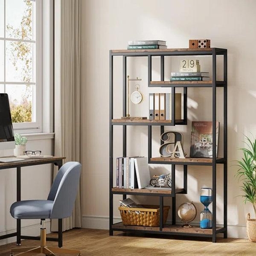 8076 - WILLISTON FORGE HETTICK BOOKCASE / COLOUR: BROWN/BLACK / RRP: �105.99 / C2