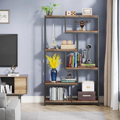 8076 - WILLISTON FORGE HETTICK BOOKCASE / COLOUR: BROWN/BLACK / RRP: �105.99 / C2