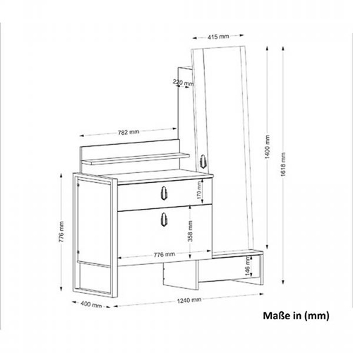 8078 - UNION RUSTIC TYLOR DRESSING TABLE WITH MIRROR  / RRP: �459.99 / C2