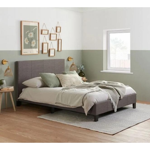 8089 - CLASSICLIVING BERLIN UPHOLSTERED BED FRAME / COLOUR: GREY, SIZE: SMALL DOUBLE (4') / RRP: �128.99 / ... 