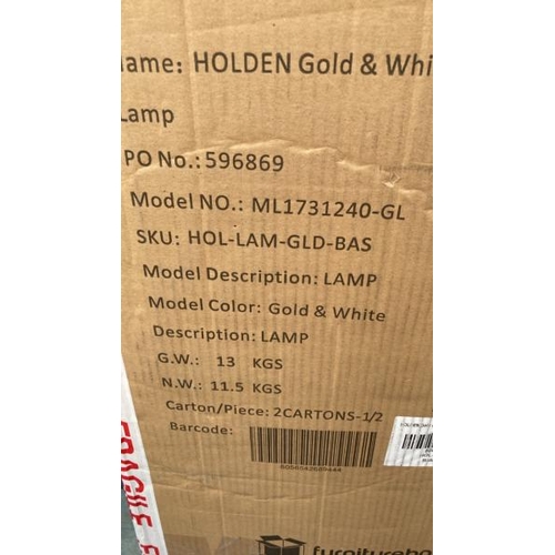 8099 - MONTY TRADING LTD HOLDEN LAMP BASE SHADE GOLD  / RRP: �60.99 / GZ