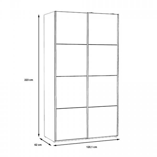 8116 - HASHTAG HOME HAYES 2 DOOR SLIDING WARDROBE  / RRP: �259.99 / GZ