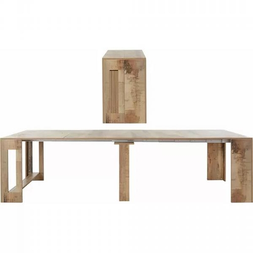 8119 - UNION RUSTIC WHITTMAN EXTENDABLE DINING TABLE / COLOUR: GLOSSY WHITE / RRP: �429.99 / GZ