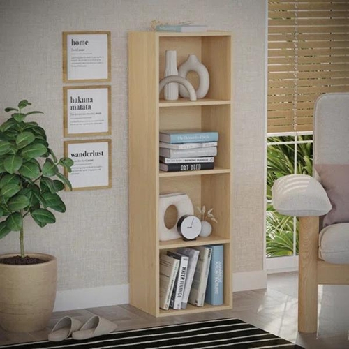 8130 - 17 STORIES GERARDI 5-TIER STANDARD BOOKCASE /  COLOUR: OAK, SIZE: 106 CM H X 32 CM W / RRP: �29.99 /... 