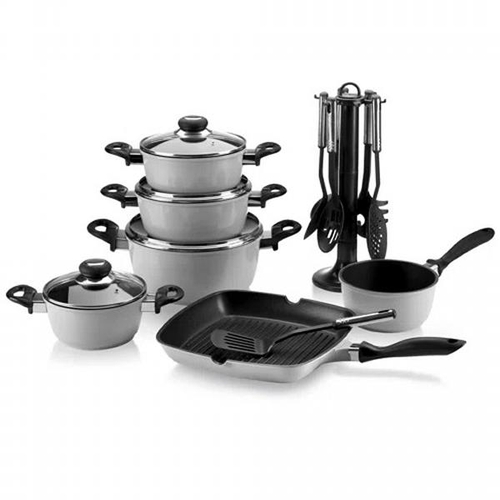 8143 - KARL KRUGER 4-TLG. GRETEL NON-STICK COOKWARE SET / COLOUR: GREY / RRP: �112.99 / GZ