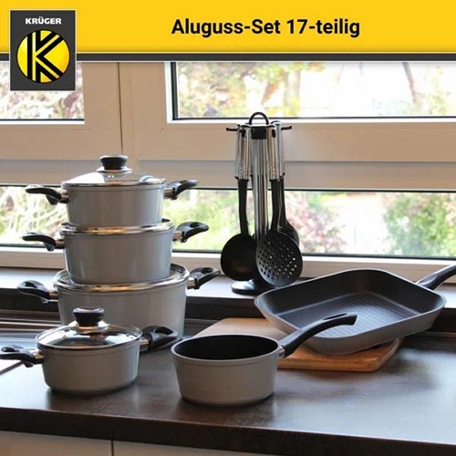 8143 - KARL KRUGER 4-TLG. GRETEL NON-STICK COOKWARE SET / COLOUR: GREY / RRP: �112.99 / GZ